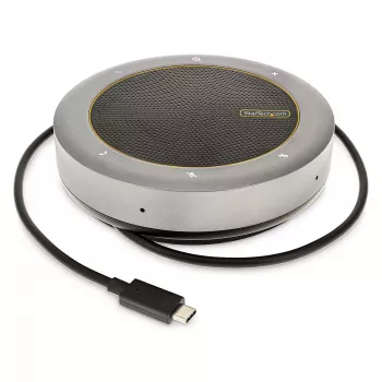 StarTech.com USB-C garsiakalbio dokinimo stotelė, mini nešiojama konferencijų garsiakalbis ir garso dokas, USB-C į VGA/4K HDMI, 2x USB-A šakotuvas, mikrofonas/garsiakalbis, Teams/Zoom/Softphone garsiakalbis