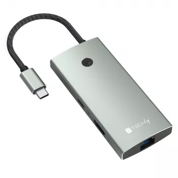 Techly IUSB32C-HUB6HPDI sąsajos koncentratorius USB 3.2 Gen 1 (3.1 Gen 1) Type-C 5000 Mbit/s aliuminis