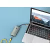 Techly IUSB32C-HUB6HPDI sąsajos koncentratorius USB 3.2 Gen 1 (3.1 Gen 1) Type-C 5000 Mbit/s aliuminis