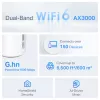 TP-Link AX3000 + G1500 viso namo elektros tinklo tinklinio „Wi-Fi 6“ sistema