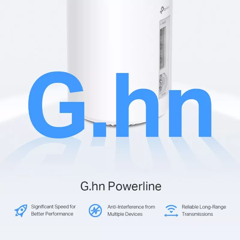 TP-Link AX3000 + G1500 viso namo elektros tinklo tinklinio „Wi-Fi 6“ sistema
