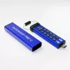 iStorage datAshur PRO+C 256GB | FIPS 140-3 Level 3 sertifikuotas | Saugus USB Type-C diskas | AES-XTS 256 bitų aparatinė šifravimas | Apsaugotas PIN kodu | Pridedamas Type C-A adapteris