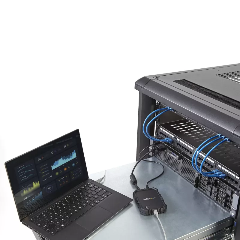 StarTech.com nešiojamojo kompiuterio-serverio KVM pultas su patvariu korpusu