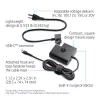 AC USB-C kelioninis maitinimo adapteris 65W — HP — kompaktiškas 100–240V patalpų įkroviklis, juodas, 74×74×28,5 mm