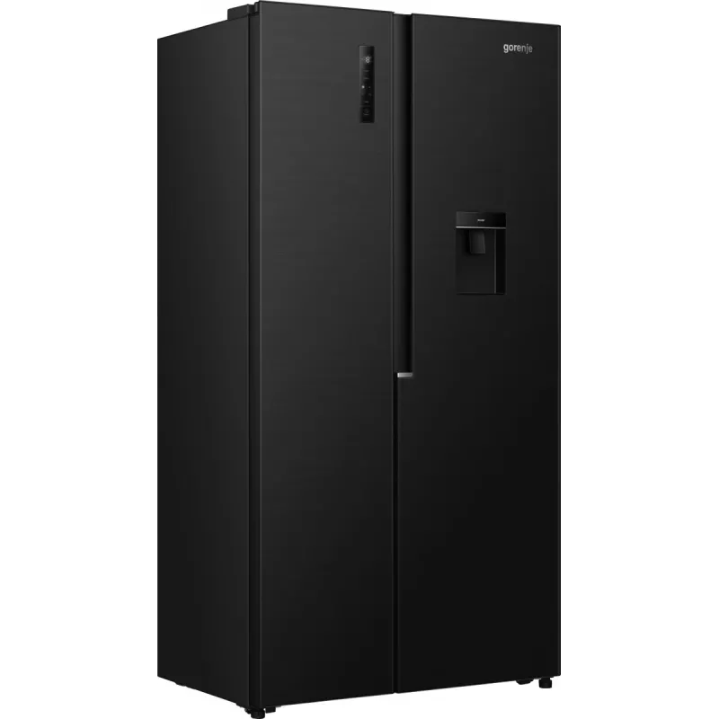 Gorenje Side by Side šaldytuvas NRS917E41BXWD, atskirai stovintis, amerikietiškos durys, juodas, 2 durys, jutiklinis, LED