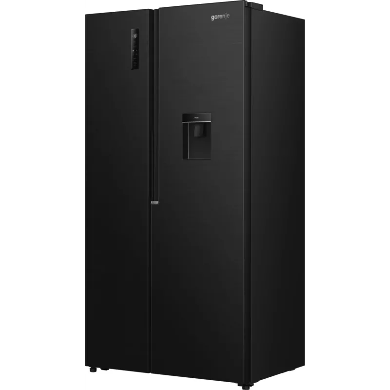Gorenje Side by Side šaldytuvas NRS917E41BXWD, atskirai stovintis, amerikietiškos durys, juodas, 2 durys, jutiklinis, LED