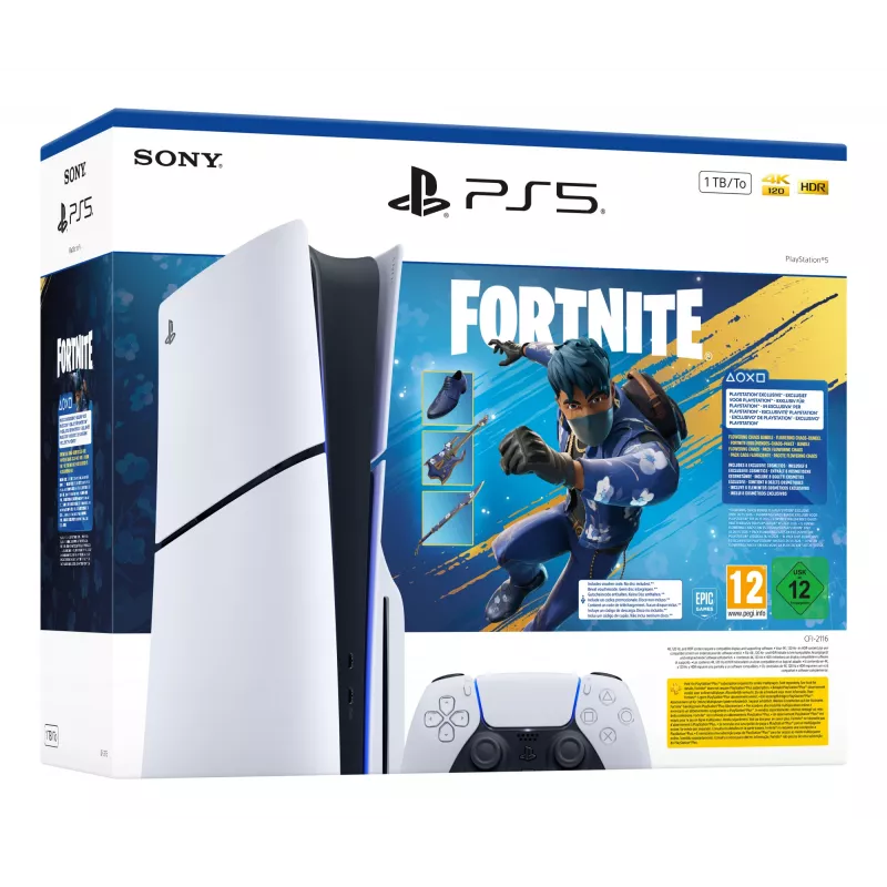 Sony PlayStation 5 - Fortnite Flowering Chaos Bundle 1 TB Wi-Fi Juoda, Balta