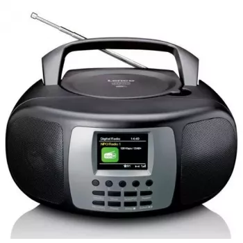 Nešiojamasis DAB+/FM radijas Lenco SCD-860 su Bluetooth, CD grotuvu, 2,4 colio TFT ekranu, 2×2W, AUX, maitinamas baterijomis / iš tinklo