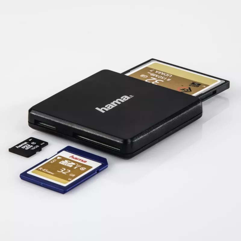Hama USB 3.0 multi kortelių skaitytuvas, SD/microSD/CF, juodas