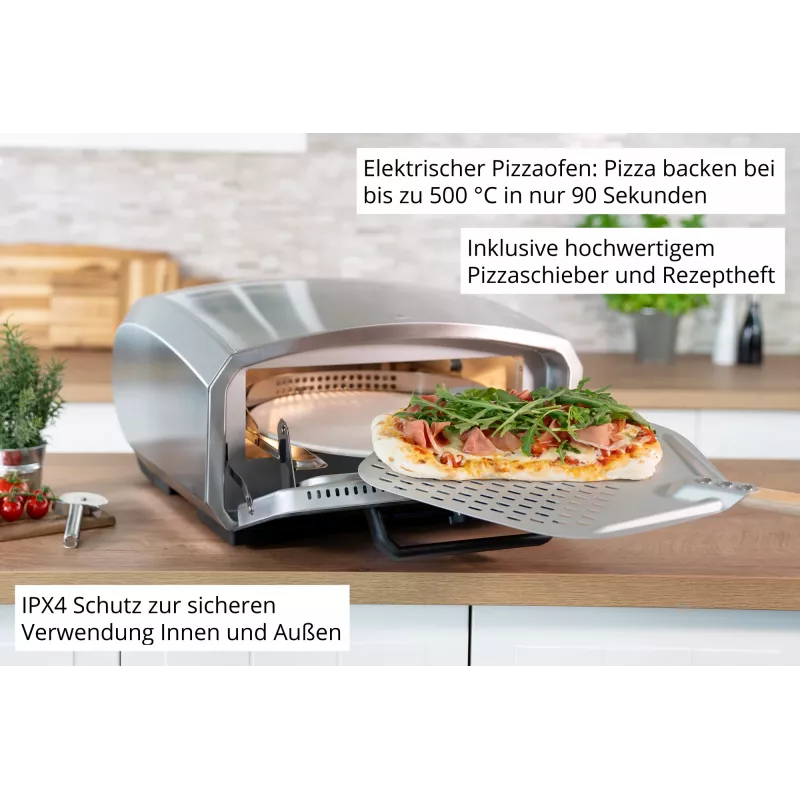Unold Pizzaofen Enzo 68916 picų kepimo prietaisas / krosnelė 1 pica (picos) 2100 W Nerūdijantis plienas