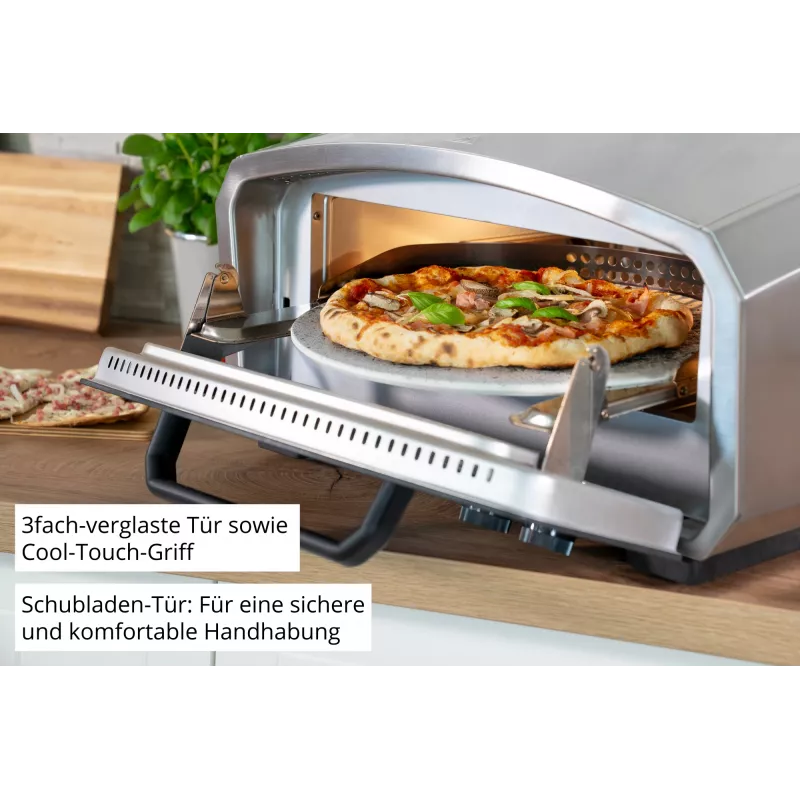 Unold Pizzaofen Enzo 68916 picų kepimo prietaisas / krosnelė 1 pica (picos) 2100 W Nerūdijantis plienas