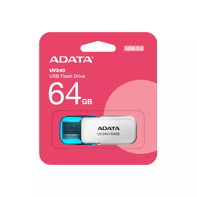 ADATA UV240 USB atmintinė 64 GB USB Type-A 2.0 Mėlyna, Balta