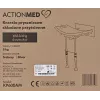 Prie sienos tvirtinama sulankstoma dušo kėdė ActionMed KP600AM — balta, ergonomiška sėdynė, reguliuojamos neslidžios kojelės, 3 kg