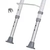 Prie sienos tvirtinama sulankstoma dušo kėdė ActionMed KP600AM — balta, ergonomiška sėdynė, reguliuojamos neslidžios kojelės, 3 kg