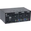 InLine KVM darbastalio komutatorius, 2 prievadų, dviejų monitorių, DP+HDMI, 4K, USB 3.0, garso