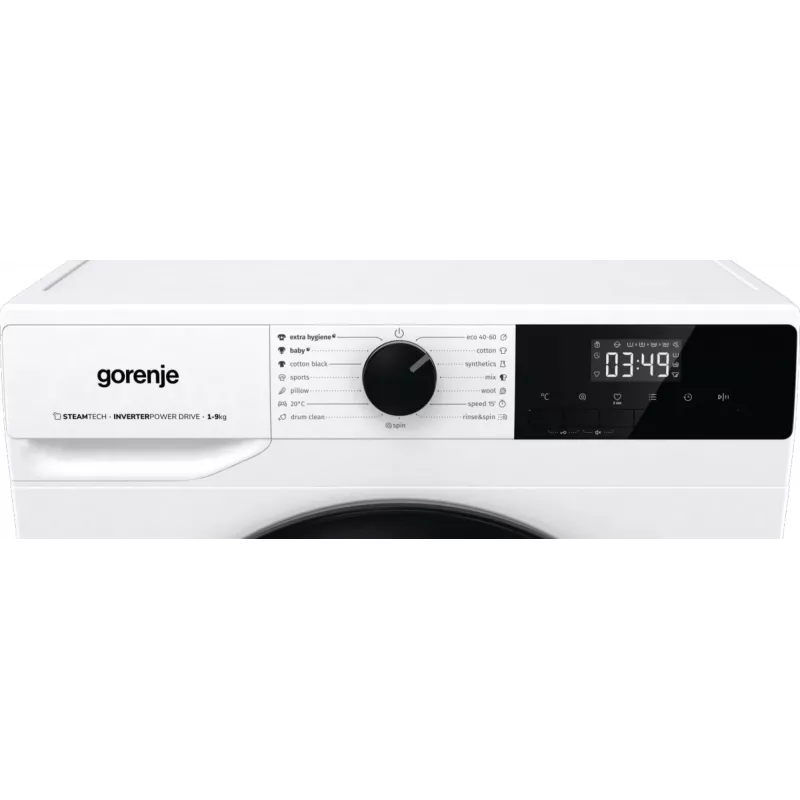 Gorenje skalbimo mašina WNHPI94A1PS BK070, priekinis įkrovimas, 9 kg, B, 75 dB, 1400 aps./min, A