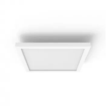 Philips Surimu kvadratinis skydelis, išmanusis lubinis šviestuvas, Bluetooth/Zigbee, balta, aliuminis, įvairiaspalvė, 2000 K