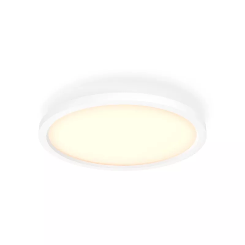 „Philips Aurelle Hue“ apvalus skydinis šviestuvas, išmanus lubų šviestuvas, „Bluetooth“ / „Zigbee“, baltas, LED, aliuminis, kintama