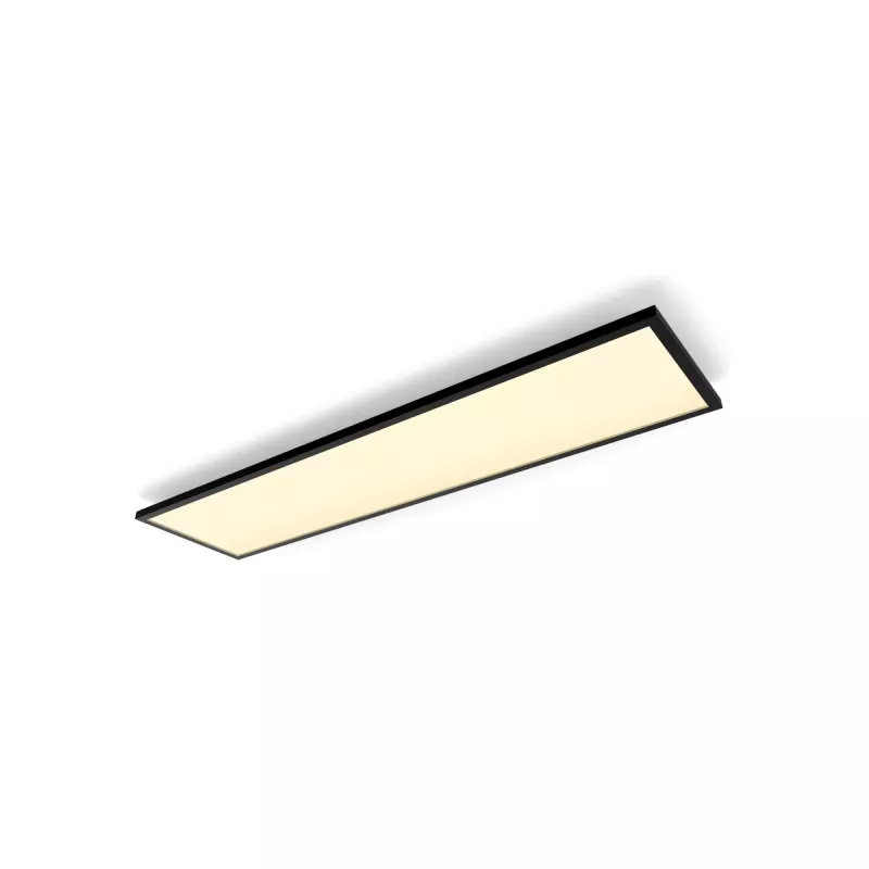 Išmanusis lubinis šviestuvas Signify Philips Aurelle Rectangle Panel — Bluetooth/Zigbee, 1200×300×48 mm, juodas