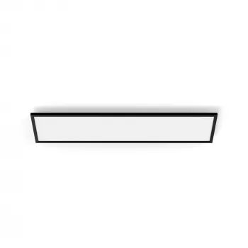 Išmanusis lubinis šviestuvas Signify Philips Aurelle Rectangle Panel — Bluetooth/Zigbee, 1200×300×48 mm, juodas