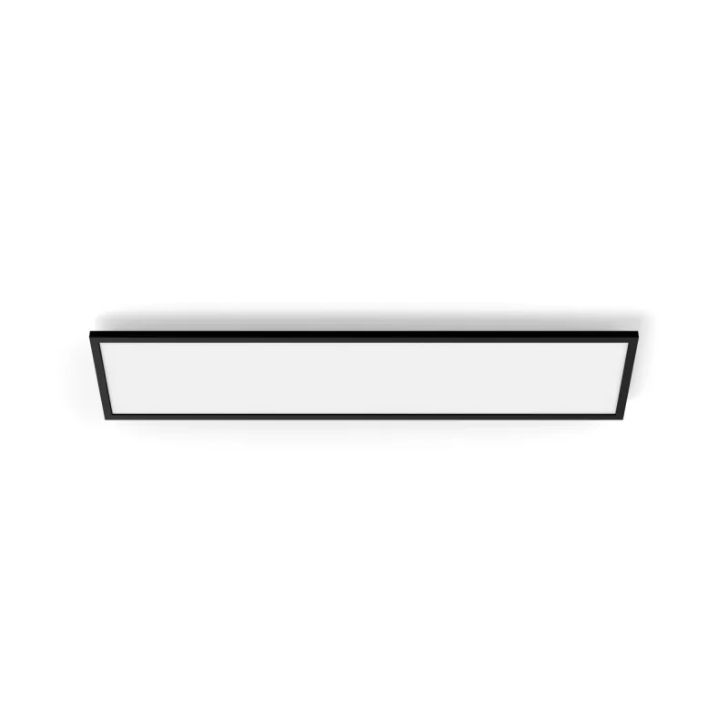 Išmanusis lubinis šviestuvas Signify Philips Aurelle Rectangle Panel — Bluetooth/Zigbee, 1200×300×48 mm, juodas