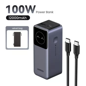 Nešiojama išorinė baterija Ugreen 12000mAh 100W greitasis įkrovimas