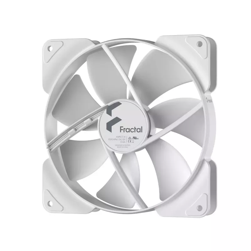 Kompiuterio korpuso ventiliatorius Fractal Design Aspect 14 cm (140 mm) baltas, 12 V, 1000 RPM