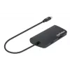 Manhattan USB-C dokas / šakotuvas su kortelių skaitytuvu, prievadai (x5): Ethernet, USB-A (3) ir USB-C, 5 Gbps (USB 3.2 Gen1, dar žinomas kaip USB 3.0), su maitinimo tiekimu (100 W) į USB-C prievadą (pastaba: reikalingas papildomas USB-C sieninis įkroviklis ir USB-C kabelis), universalus visiems įrenginiams, aliuminis