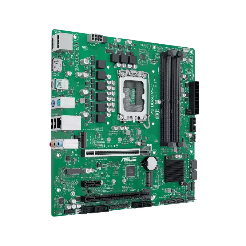 Motininė plokštė ASUS PRO B860M-C-CSM — Intel B860, LGA 1851 (Socket V1), Micro ATX, 4× DIMM DDR5, 256 GB maks.