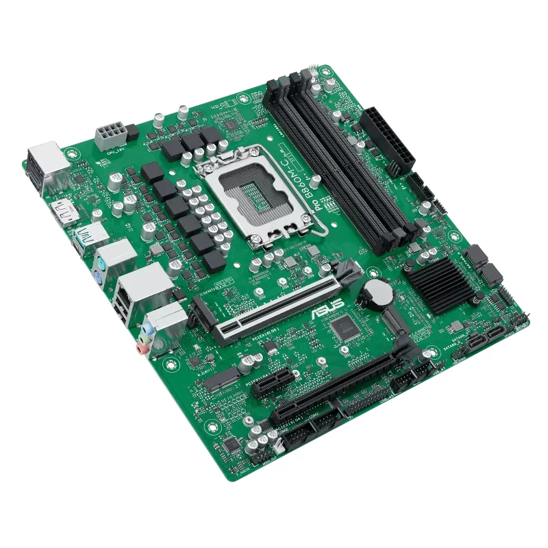 Motininė plokštė ASUS PRO B860M-C-CSM — Intel B860, LGA 1851 (Socket V1), Micro ATX, 4× DIMM DDR5, 256 GB maks.