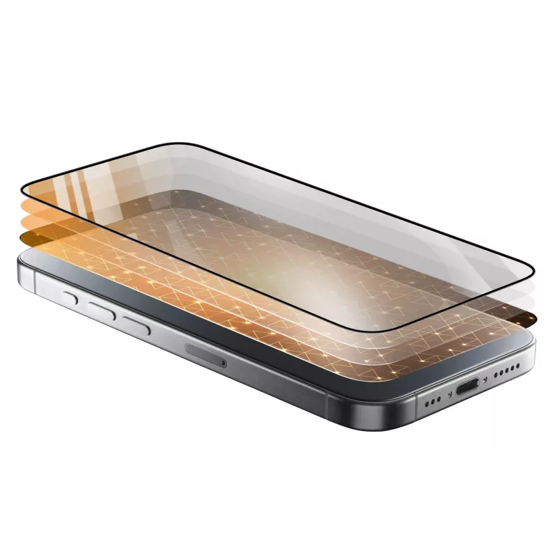 “Cellularline Fortified Xtreme Glass” – itin apsauginis grūdintas stiklas su sustiprintais kraštais, skirtas “iPhone 16”, lengvai uždedamas ir ypač atsparus