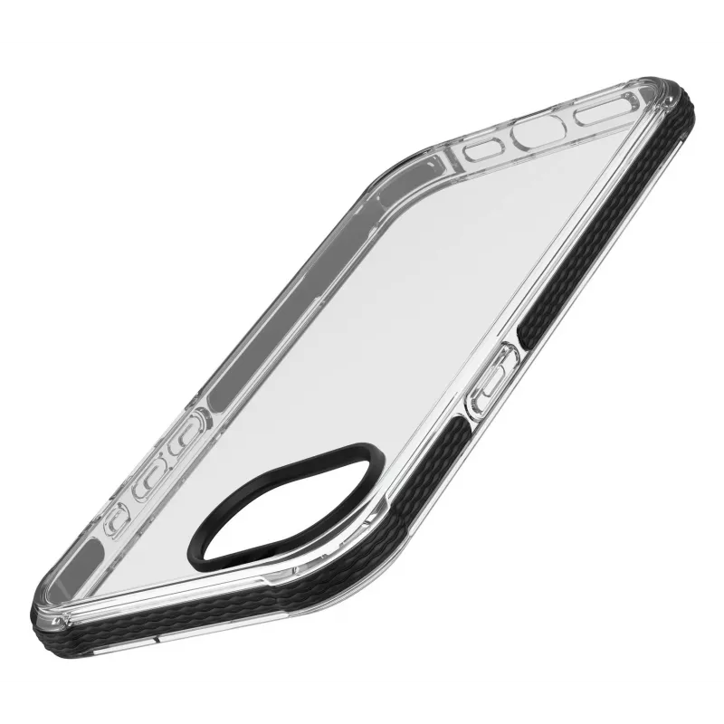 Cellularline Tetra Force Strong Guard - iPhone 16e itin apsauginis, smūgiams atsparus lankstus dėklas su integruota Microban® antibakterine technologija