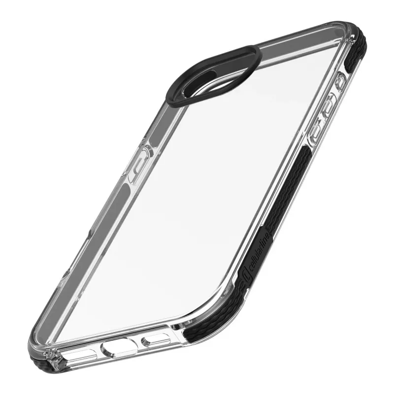 Cellularline Tetra Force Strong Guard - iPhone 16e itin apsauginis, smūgiams atsparus lankstus dėklas su integruota Microban® antibakterine technologija