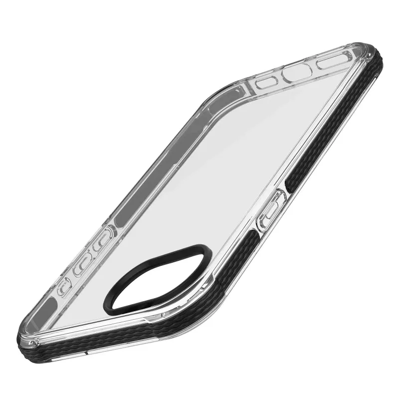 Cellularline Tetra Force Strong Guard - iPhone 16e itin apsauginis, smūgiams atsparus lankstus dėklas su integruota Microban® antibakterine technologija