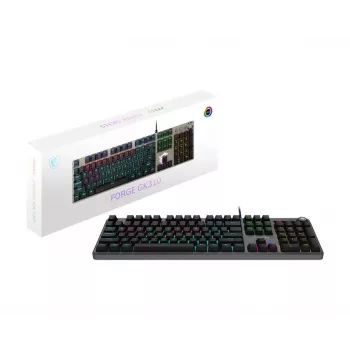 Žaidimų klaviatūra MSI FORGE GK310 RED DE Mechaninė USB QWERTY juoda