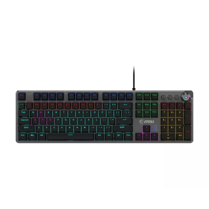 Žaidimų klaviatūra MSI FORGE GK310 RED DE Mechaninė USB QWERTY juoda
