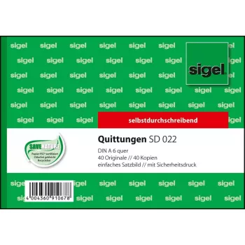 Verslo forma Sigel SD022 žalia A6 Q