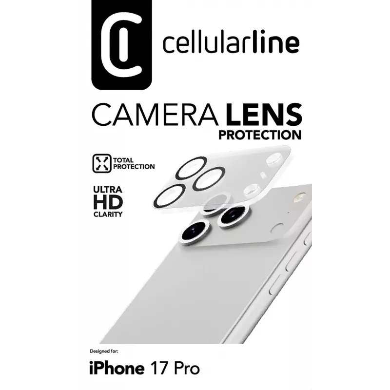 Cellularline kameros lęšio apsauga - iPhone 17 Pro apsauga kamerai