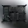 RAIJINTEK Paean stalinio kompiuterio korpusas — juodas permatomas, ATX/Micro-ATX/Mini-ITX, 4x USB 3.2 Gen1, 3x3,5 colio + 3x2,5 colio skyriai