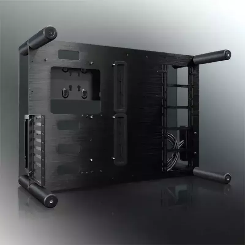 RAIJINTEK Paean stalinio kompiuterio korpusas — juodas permatomas, ATX/Micro-ATX/Mini-ITX, 4x USB 3.2 Gen1, 3x3,5 colio + 3x2,5 colio skyriai