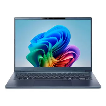 Nešiojamasis kompiuteris Acer Aspire 14 AI A14-11M-X7MH — Snapdragon X1‑26‑100, 14 colių WUXGA, 16 GB LPDDR5x, 512 GB SSD, Wi‑Fi 7, Windows 11
