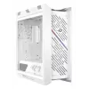 PC Case ASUS ROG Strix Helios II Midi Tower White — palaiko EATX/ATX/Micro‑ATX/Mini‑ITX, 3x140mm priekyje + 1x140mm gale, 2×3,5 colio + 4×2,5 colio lizdai, grūdintas stiklas