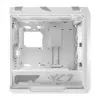 PC Case ASUS ROG Strix Helios II Midi Tower White — palaiko EATX/ATX/Micro‑ATX/Mini‑ITX, 3x140mm priekyje + 1x140mm gale, 2×3,5 colio + 4×2,5 colio lizdai, grūdintas stiklas