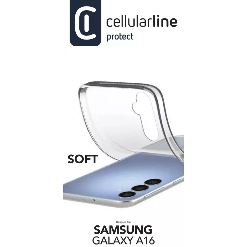 „Cellularline Soft“ – „Galaxy A16“ minkštos gumos dėklas, Dangtelis, „Samsung“, „Galaxy A16“, 17 cm (6,7 col.), Skaidrus