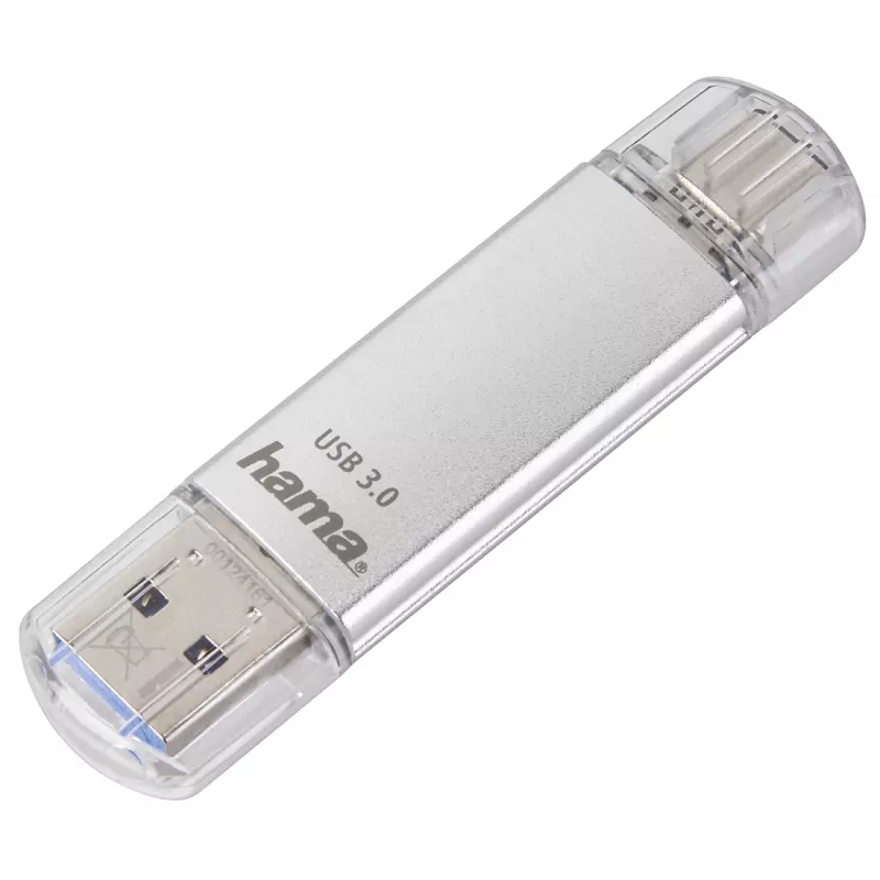 Hama C-Laeta USB atmintinė 128 GB USB Type-A / USB Type-C 3.2 Gen 1 (3.1 Gen 1) Sidabrinė