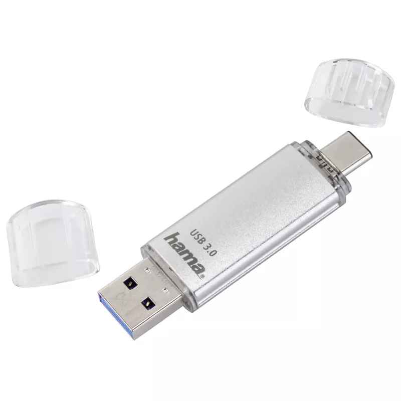Hama C-Laeta USB atmintinė 128 GB USB Type-A / USB Type-C 3.2 Gen 1 (3.1 Gen 1) Sidabrinė