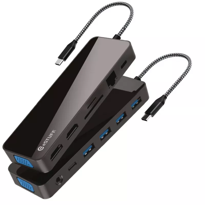Nešiojamojo kompiuterio dokas eSTUFF GLB235470 USB maitinimo tiekimas 100 W Ethernet 1000 Mbit/s