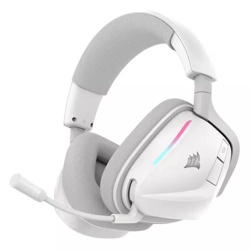Ausinės Corsair VOID WIRELESS v2 laidinės ir belaidės Bluetooth baltos