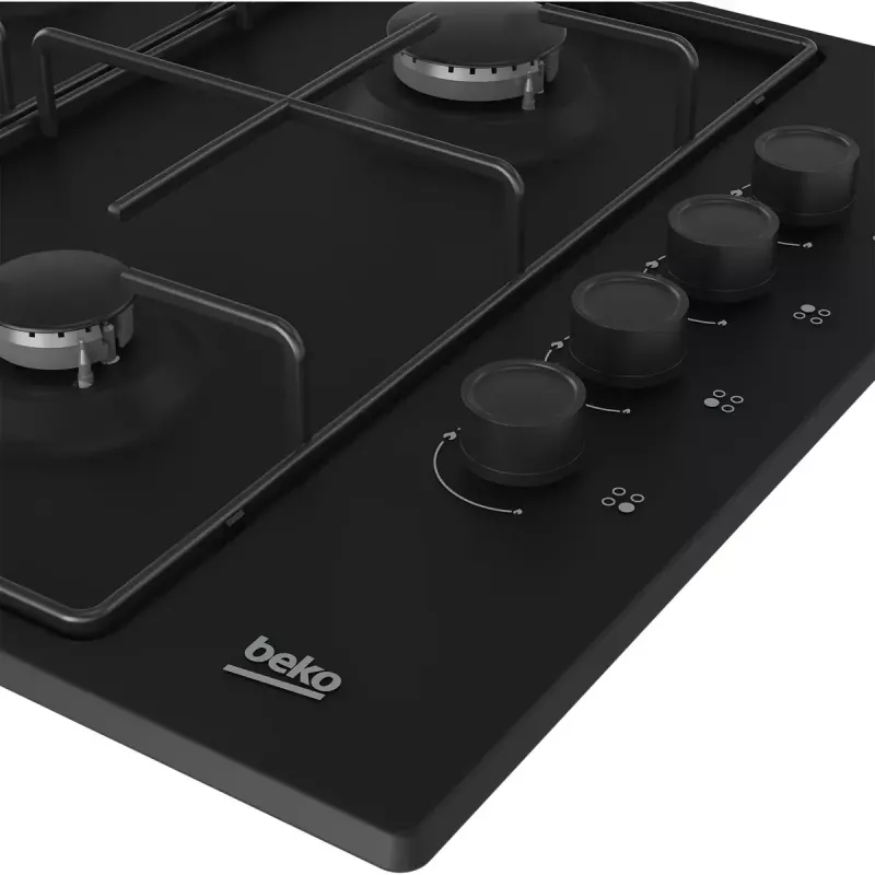 Įmontuojama dujinė kaitlentė Beko HIBG64120SB, 4 zonos, mechaninis valdymas