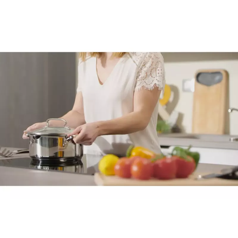 Puodų rinkinys Tefal Duetto+ G719S7, nerūdijantis plienas, 7 vnt. (puodai Ø16/20/24 cm, troškintuvas Ø16 cm), indukcinis, dangčiai, tinkamas orkaitei iki 250°C